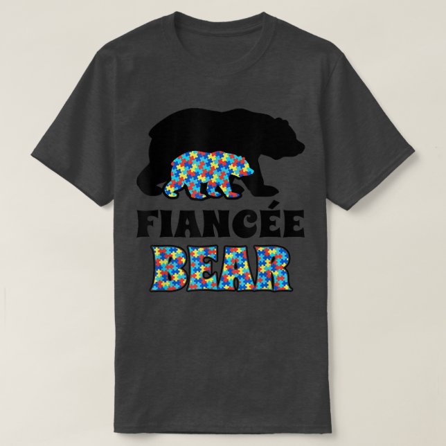 T-shirt Sensibilisation sur l'autisme de fiancée (Design devant)