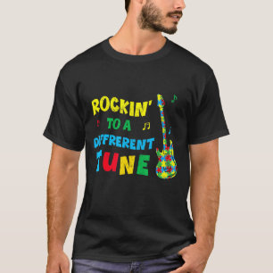 T-shirt Sensibilisation sur l'autisme De Guitare De Rockin