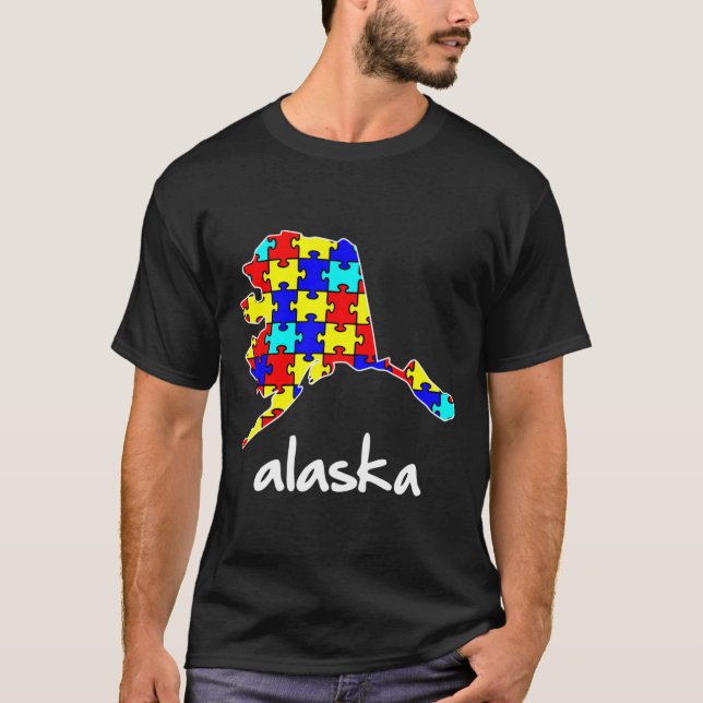 T-shirt Sensibilisation sur l'autisme de l'Alaska (Devant)