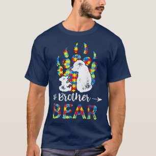 T-shirt Sensibilisation sur l'autisme de l'ours frère