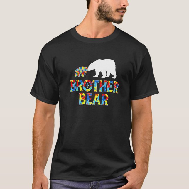 T-shirt Sensibilisation sur l'autisme de l'ours frère (Devant)