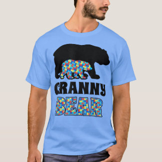 T-shirt Sensibilisation sur l'autisme de l'ours grand-mère