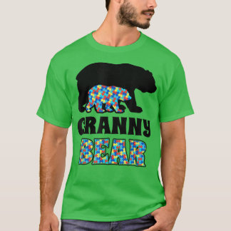 T-shirt Sensibilisation sur l'autisme de l'ours grand-mère