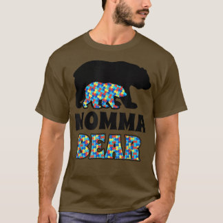 T-shirt Sensibilisation sur l'autisme de l'ours maman