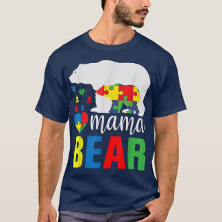 T-shirt Sensibilisation sur l'autisme de Mama Bear