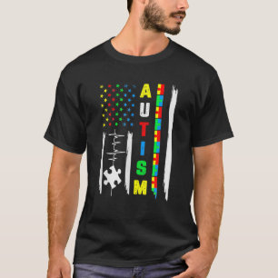 T-shirt Sensibilisation sur l'autisme de puzzle de ruban d