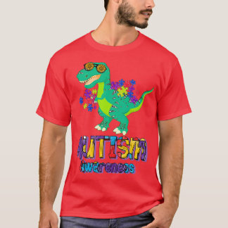 T-shirt Sensibilisation sur l'autisme Dino