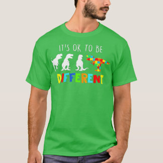 T-shirt Sensibilisation sur l'autisme Dinosaur Enfants Gar