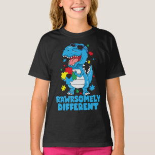 T-shirt Sensibilisation sur l'autisme Dinosaure radicaleme