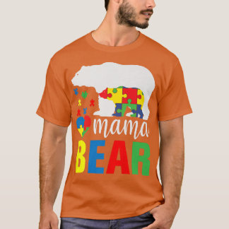 T-shirt Sensibilisation sur l'autisme d'ours maman Premium