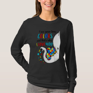 T-shirt Sensibilisation sur l'autisme Elephan Je Vois Vos 