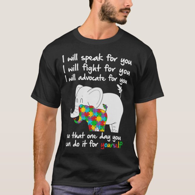 T-shirt Sensibilisation sur l'autisme Elephant Maman Ensei (Devant)