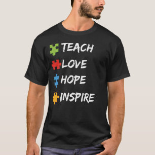 T-shirt sensibilisation sur l'autisme enseigner l'amour in