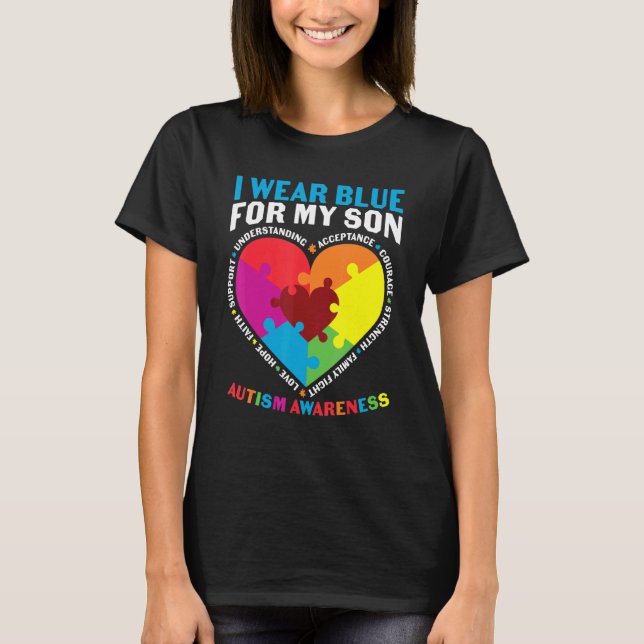 T-shirt Sensibilisation sur l'autisme Femmes Je Porte Du B (Devant)