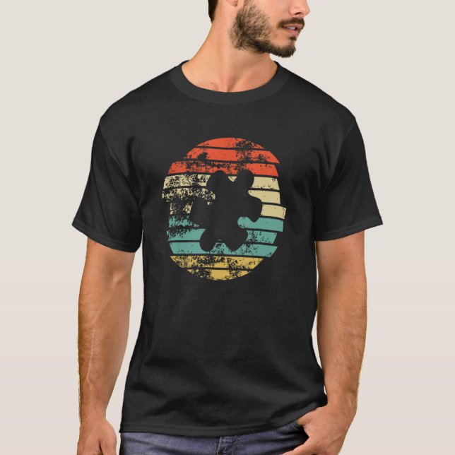 T-shirt Sensibilisation sur l'autisme Fils autistique Puzz (Devant)