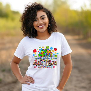 T-shirt sensibilisation sur l'autisme Flower
