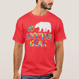 T-shirt Sensibilisation sur l'autisme Frère Soutien Ours A
