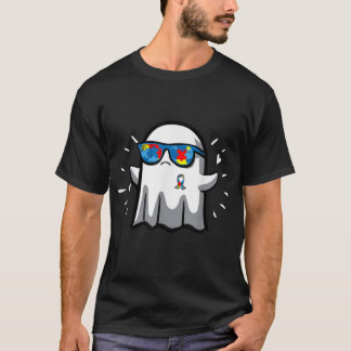 T-shirt Sensibilisation sur l'autisme Halloween Ghost Puzz