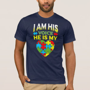 T-shirt Sensibilisation sur l'autisme il est mon coeur que