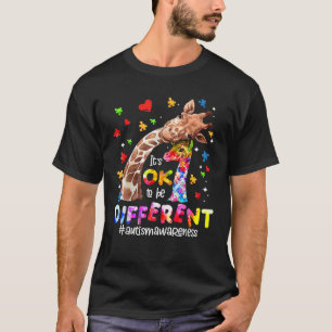 T-shirt Sensibilisation sur l'autisme Il Est Ok D'Être Dif