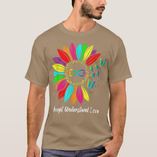 T-shirt Sensibilisation sur l'autisme Infinité Accepter Co