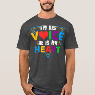 T-shirt Sensibilisation sur l'autisme Ix27m Sa Voix Il Est
