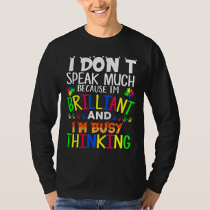 T-shirt Sensibilisation sur l'autisme Je Ne Parle Pas Très