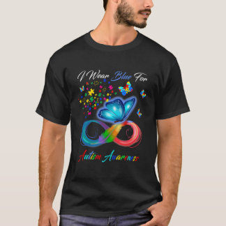 T-shirt Sensibilisation sur l'autisme Je Porte Du Bleu Pou