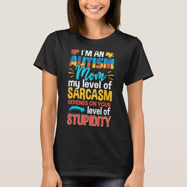 T-shirt Sensibilisation sur l'autisme Je suis une maman au (Devant)
