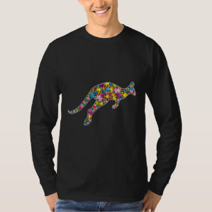 T-shirt Sensibilisation sur l'autisme Kangaroo Animaux Puz