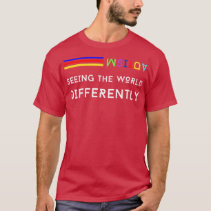 T-shirt Sensibilisation sur l'autisme Le monde à l'oeil di