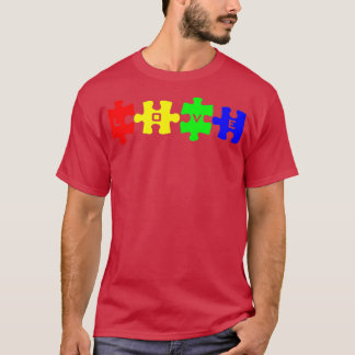 T-shirt Sensibilisation sur l'autisme Love puzzle pièces 2