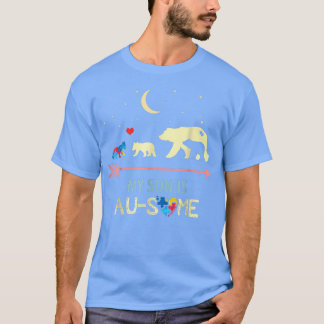 T-shirt Sensibilisation sur l'autisme Maman Porte Mon Fils