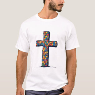 T-shirt Sensibilisation sur l'autisme Mois Christ Religion
