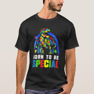 T-shirt Sensibilisation sur l'autisme Mois Dinosaur Né spé