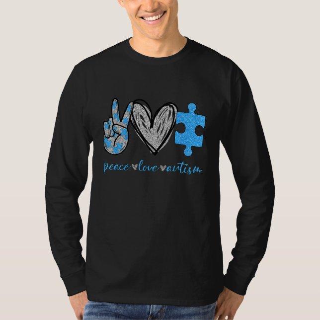 T-shirt Sensibilisation sur l'autisme Mois Puzzle pièce Pa (Devant)