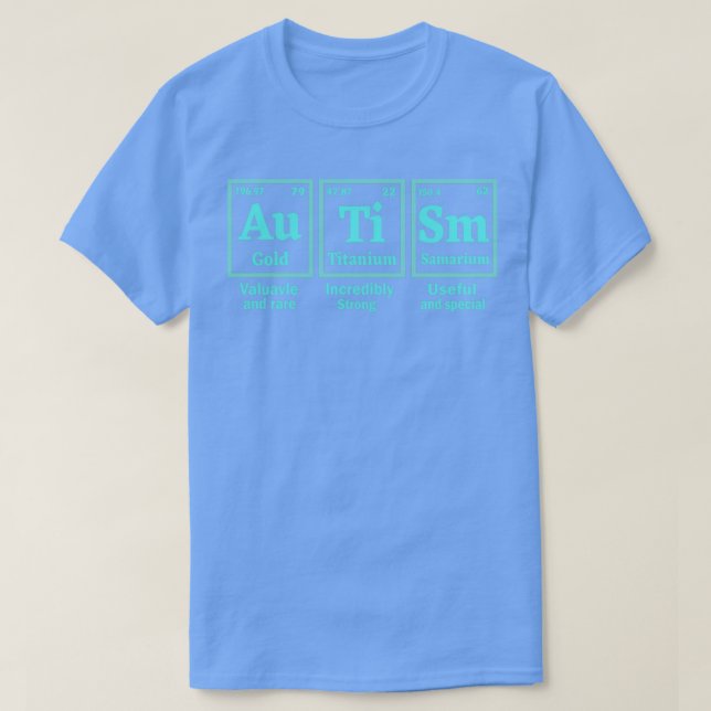 T-shirt sensibilisation sur l'autisme mois tableau périodi (Design devant)