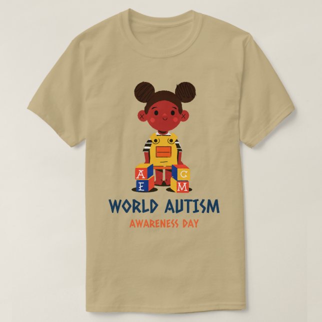 T-shirt sensibilisation sur l'autisme mondiale (Design devant)