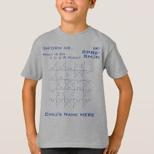 T-shirt Sensibilisation sur l'autisme motivationnelle, Puz