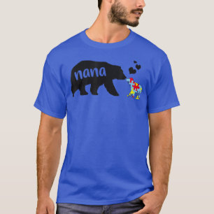 T-shirt Sensibilisation sur l'autisme Nana Ours Puzzle Piè