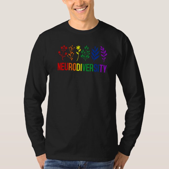 T-shirt Sensibilisation sur l'autisme Neurodiversité Fleur (Devant)