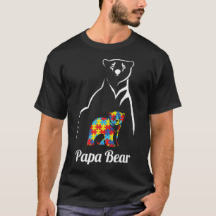 T-shirt Sensibilisation sur l'autisme Papa ours