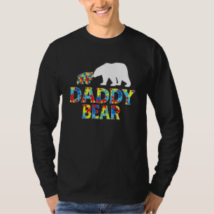 T-shirt Sensibilisation sur l'autisme Papa Ours Puzzle Sou