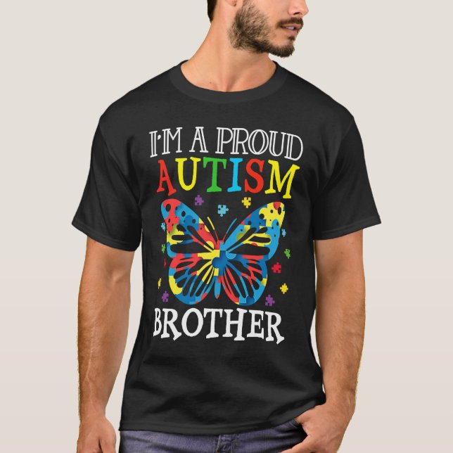 T-shirt Sensibilisation sur l'autisme Papillon Je suis un  (Devant)