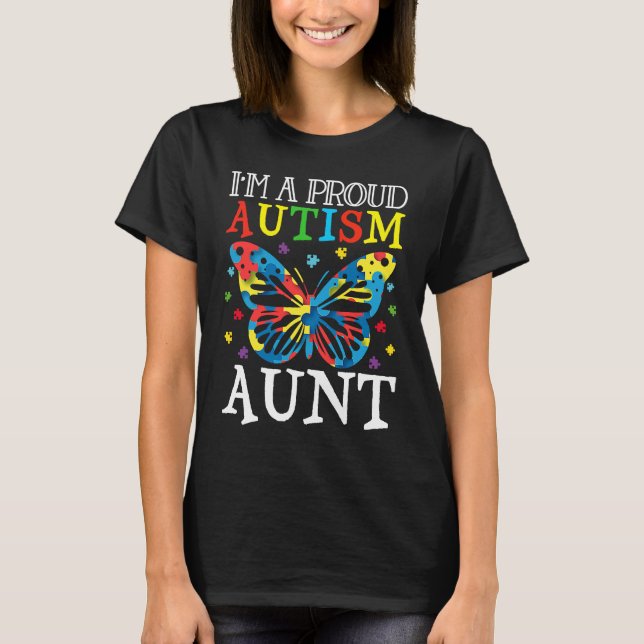 T-shirt Sensibilisation sur l'autisme Papillon Je suis une (Devant)