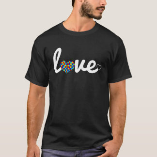 T-shirt Sensibilisation sur l'autisme Perfect Amour Coeur 