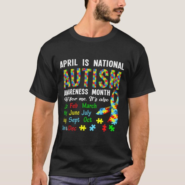 T-shirt Sensibilisation sur l'autisme Pour Moi Est Tout Le (Devant)