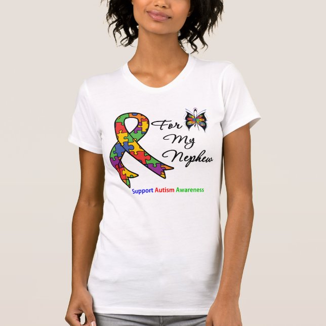 T-shirt Sensibilisation sur l'autisme pour mon neveu (Devant)
