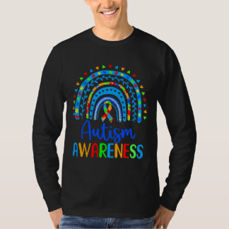 T-shirt Sensibilisation sur l'autisme Puzzle arc-en-ciel S
