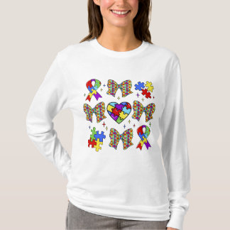 T-shirt Sensibilisation sur l'autisme Puzzle Pièce Coquett